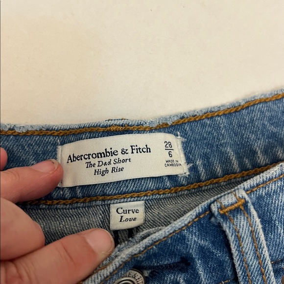 ABERCROMBIE & FITCH THE DAD SHORT HIGH RISE CURVE LOVE SIZE 28/6 - Picture 3 of 12